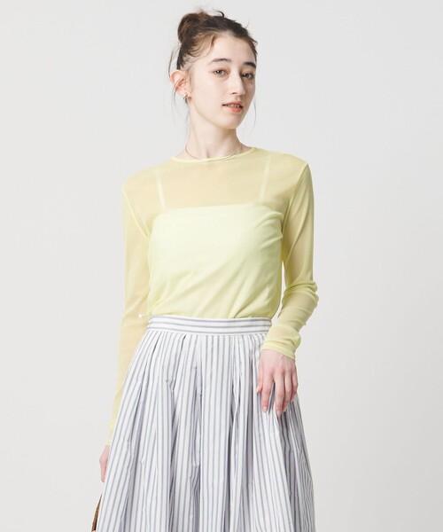 UNITED ARROWS（ユナイテッドアローズ）の「チュール ジャージー カットソー（Tシャツ/カットソー・レディース・オフホワイト/ブラック/ライラック/ロイヤルブルー/ネイビー/イエロー・FREE）」の6枚目の写真