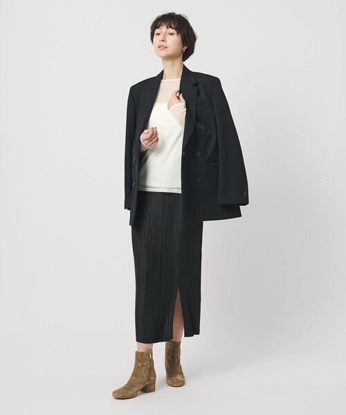 UNITED ARROWS（ユナイテッドアローズ）の「チュール ジャージー カットソー（Tシャツ/カットソー・レディース・オフホワイト/ブラック/ライラック/ロイヤルブルー/ネイビー/イエロー・FREE）」の11枚目の写真