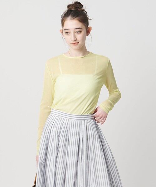 UNITED ARROWS（ユナイテッドアローズ）の「チュール ジャージー カットソー（Tシャツ/カットソー・レディース・オフホワイト/ブラック/ライラック/ロイヤルブルー/ネイビー/イエロー・FREE）」の14枚目の写真