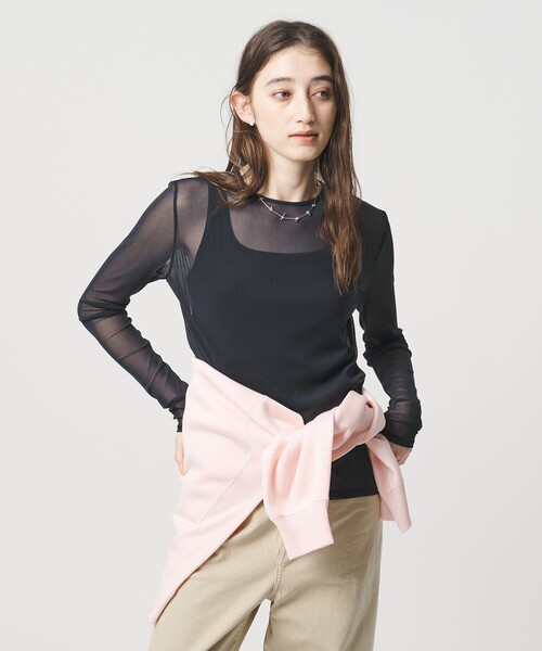 UNITED ARROWS（ユナイテッドアローズ）の「チュール ジャージー カットソー（Tシャツ/カットソー・レディース・オフホワイト/ブラック/ライラック/ロイヤルブルー/ネイビー/イエロー・FREE）」の16枚目の写真