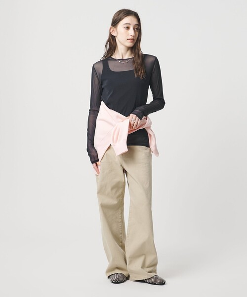 UNITED ARROWS（ユナイテッドアローズ）の「チュール ジャージー カットソー（Tシャツ/カットソー・レディース・オフホワイト/ブラック/ライラック/ロイヤルブルー/ネイビー/イエロー・FREE）」の17枚目の写真