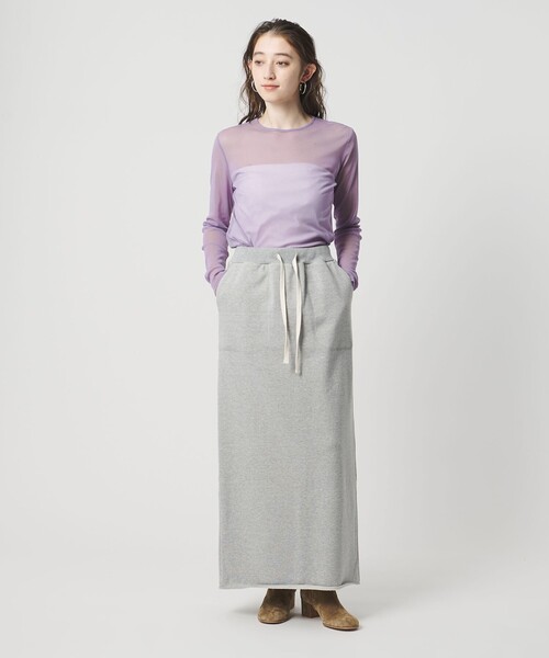 UNITED ARROWS（ユナイテッドアローズ）の「チュール ジャージー カットソー（Tシャツ/カットソー・レディース・オフホワイト/ブラック/ライラック/ロイヤルブルー/ネイビー/イエロー・FREE）」の21枚目の写真