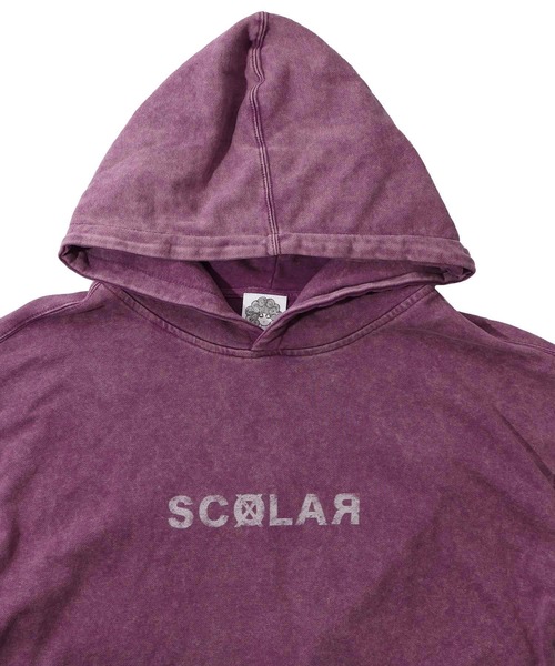 ScoLar(スカラー)の「153774:超常現象プリント ケミカル加工裏毛パーカー(パーカー・レディース・ブルー/チャコールグレー/パープル・M)」の11枚目の写真