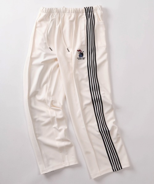 Red Cap Girl(レッドキャプガール)の「【70】【RCG/レッドキャップガール】サイドライン トラックパンツ/ジャージ/メンズ/レディース/ユニセックス/セットアップ可能(その他パンツ・メンズ・アイボリー/チャコールグレー/ブラック・XL/L/M)」の1枚目の写真