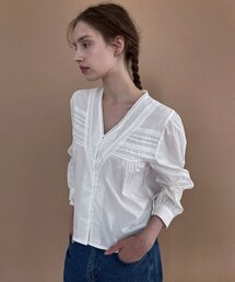 STUDIO SALT（スタジオソルト）の「モネレースブラウス-ホワイト（シャツ/ブラウス）」