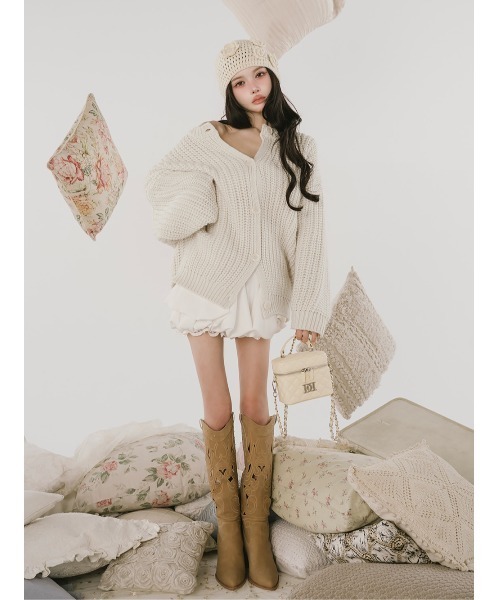 ロービングカラーニットカーディガン（カーディガン/ボレロ）｜Darich