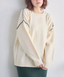 配色ステッチニット