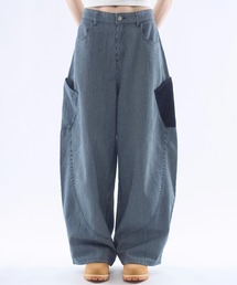 BENUA(�x�k�A)��Contrast pocket curve denim pants/�z�F�|�P�b�g�J�[�u�f�j���p���c(���̑��p���c)