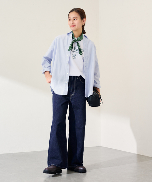 FRAMeWORK（フレームワーク）の「GIFT SHOP 別注シルクバンダナ（バンダナ/スカーフ・レディース・ベージュ/グリーン・FREE）」の5枚目の写真