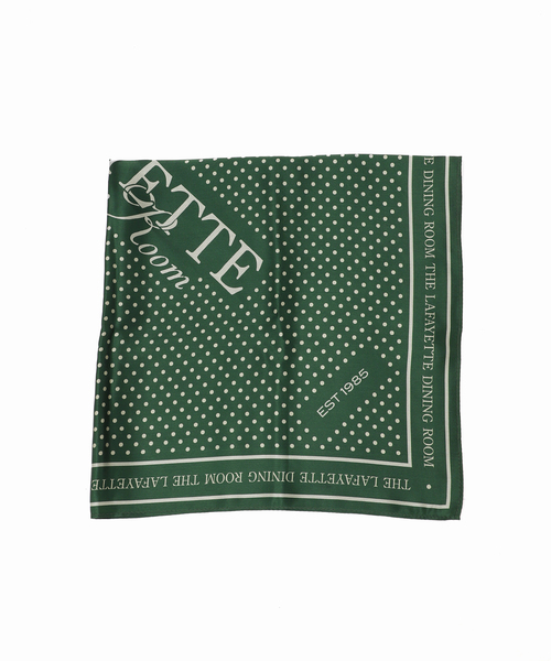 FRAMeWORK（フレームワーク）の「GIFT SHOP 別注シルクバンダナ（バンダナ/スカーフ・レディース・ベージュ/グリーン・FREE）」の13枚目の写真