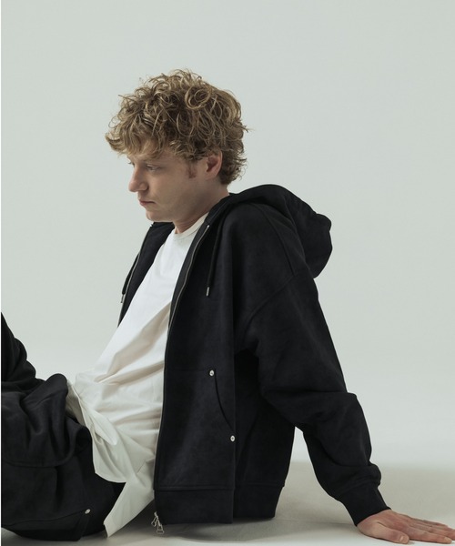 SLICK(スリック)の「【SLICK/スリック】Used Printed Sweat Zip Parka/ユーズドプリントショートレングスジップパーカー/ビンテージ/短丈(パーカー・メンズ・ブラック/グレー・2/1/3)」の7枚目の写真