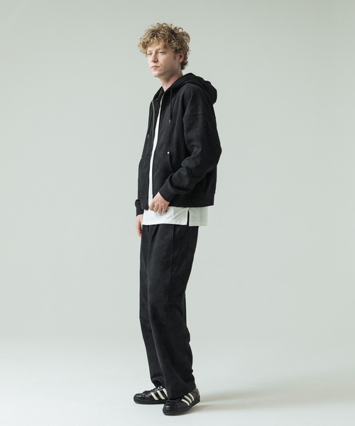 SLICK(スリック)の「【SLICK/スリック】Used Printed Sweat Zip Parka/ユーズドプリントショートレングスジップパーカー/ビンテージ/短丈(パーカー・メンズ・ブラック/グレー・2/1/3)」の12枚目の写真