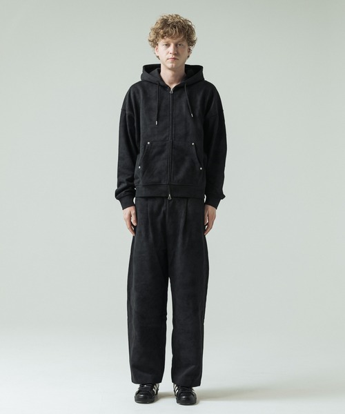 SLICK(スリック)の「【SLICK/スリック】Used Printed Sweat Zip Parka/ユーズドプリントショートレングスジップパーカー/ビンテージ/短丈(パーカー・メンズ・ブラック/グレー・2/1/3)」の14枚目の写真