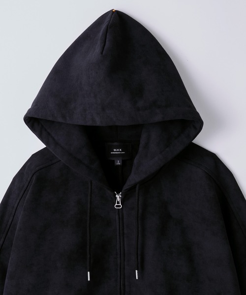 SLICK(スリック)の「【SLICK/スリック】Used Printed Sweat Zip Parka/ユーズドプリントショートレングスジップパーカー/ビンテージ/短丈(パーカー・メンズ・ブラック/グレー・2/1/3)」の17枚目の写真