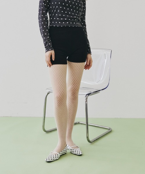 FUULLY STUDIO（フーリィーステューディオ）の「網タイツ（タイツ/ストッキング・レディース・アイボリー・FREE）」の12枚目の写真