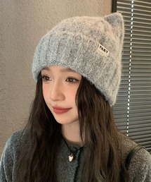 MAISON DE THERESE（メゾン ド テレーズ）の「裏起毛 防寒 猫耳ニット帽（ニットキャップ/ビーニー）」