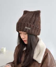 MAISON DE THERESE（メゾン ド テレーズ）の「裏起毛 防寒 猫耳ニット帽（ニットキャップ/ビーニー）」