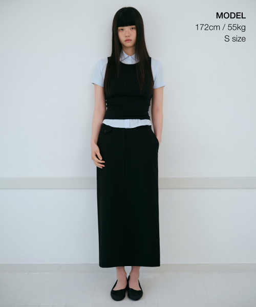 MUSINSA STANDARD WOMAN（ムシンサスタンダードウーマン）の「ウィメンズシャーリングビスチェタンクトップ[ブラック]（Tシャツ/カットソー・レディース・その他・SMALL/MEDIUM/LARGE/X-SMALL）」の2枚目の写真