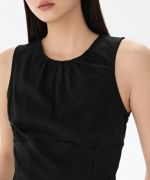 MUSINSA STANDARD WOMAN（ムシンサスタンダードウーマン）の「ウィメンズシャーリングビスチェタンクトップ[ブラック]（Tシャツ/カットソー・レディース・その他・SMALL/MEDIUM/LARGE/X-SMALL）」の6枚目の写真