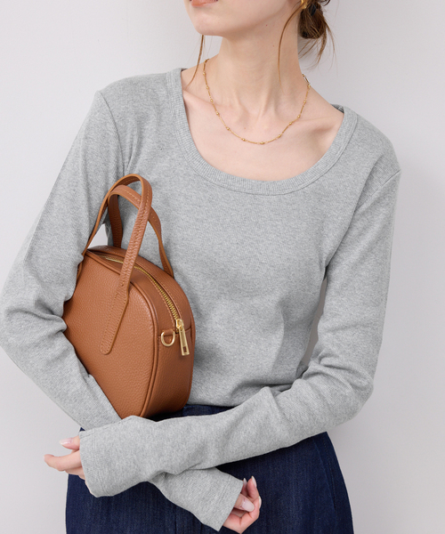 SLOBE IENA（スローブイエナ）の「《WEB限定/追加》パーフェクトカットソー（Tシャツ/カットソー・レディース・ネイビー/グレー/レッド/イエロー・FREE）」の10枚目の写真