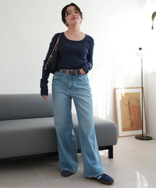 SLOBE IENA（スローブイエナ）の「《WEB限定/追加》パーフェクトカットソー（Tシャツ/カットソー・レディース・ネイビー/グレー/レッド/イエロー・FREE）」の14枚目の写真