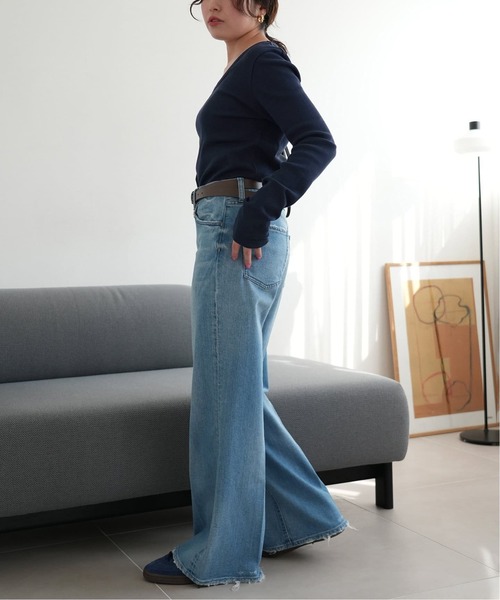 SLOBE IENA（スローブイエナ）の「《WEB限定/追加》パーフェクトカットソー（Tシャツ/カットソー・レディース・ネイビー/グレー/レッド/イエロー・FREE）」の16枚目の写真