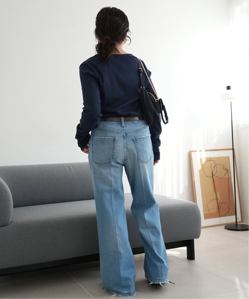 SLOBE IENA（スローブイエナ）の「《WEB限定/追加》パーフェクトカットソー（Tシャツ/カットソー・レディース・ネイビー/グレー/レッド/イエロー・FREE）」の17枚目の写真