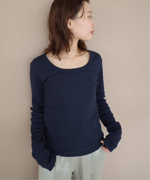 SLOBE IENA（スローブイエナ）の「《WEB限定/追加》パーフェクトカットソー（Tシャツ/カットソー・レディース・ネイビー/グレー/レッド/イエロー・FREE）」の21枚目の写真