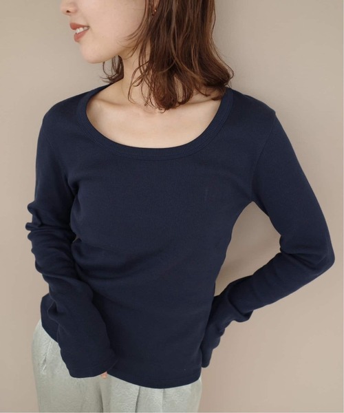 SLOBE IENA（スローブイエナ）の「《WEB限定/追加》パーフェクトカットソー（Tシャツ/カットソー・レディース・ネイビー/グレー/レッド/イエロー・FREE）」の22枚目の写真