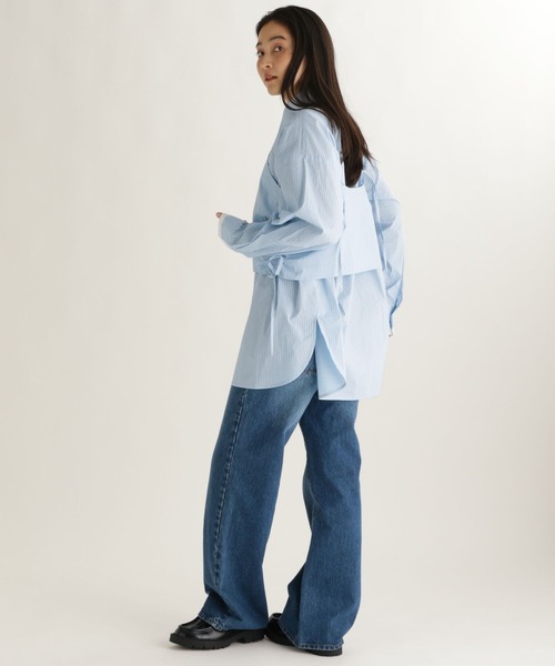 d.i.a. レア商品 襟つきストライプキャミソール daily CLIP】ストライプギャザーキャミ（キャミソール）｜studio CLIP