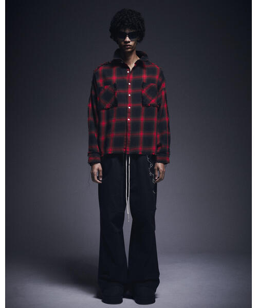 DANKE SCHON(ダンケシェーン)の「DankeSchon/ダンケシェーン/FLANNEL DAMAGE SHIRTS OMBRE(シャツ/ブラウス・レディース・ホワイト/ブルー/レッド・L)」の21枚目の写真