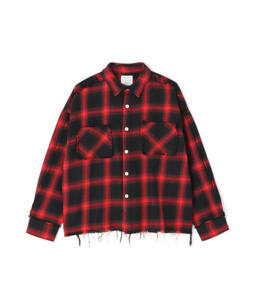 DANKE SCHON(ダンケシェーン)の「DankeSchon/ダンケシェーン/FLANNEL DAMAGE SHIRTS OMBRE(シャツ/ブラウス・レディース・ホワイト/ブルー/レッド・L)」の18枚目の写真