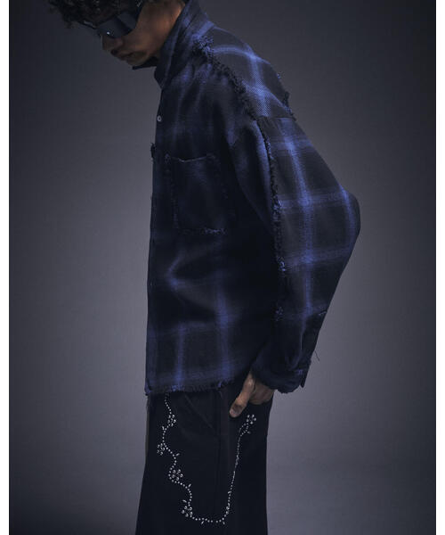 DANKE SCHON(ダンケシェーン)の「DankeSchon/ダンケシェーン/FLANNEL DAMAGE SHIRTS OMBRE(シャツ/ブラウス・レディース・ホワイト/ブルー/レッド・L)」の15枚目の写真