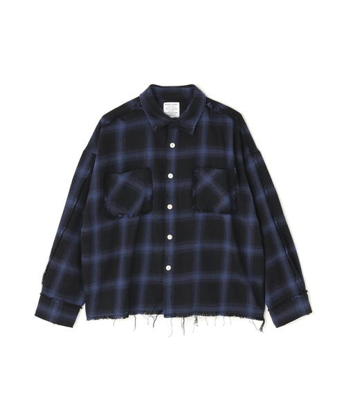 DANKE SCHON(ダンケシェーン)の「DankeSchon/ダンケシェーン/FLANNEL DAMAGE SHIRTS OMBRE(シャツ/ブラウス・レディース・ホワイト/ブルー/レッド・L)」の13枚目の写真