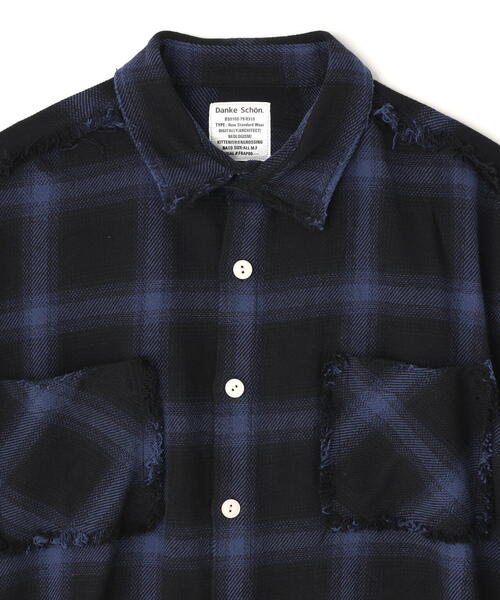 DANKE SCHON(ダンケシェーン)の「DankeSchon/ダンケシェーン/FLANNEL DAMAGE SHIRTS OMBRE(シャツ/ブラウス・レディース・ホワイト/ブルー/レッド・L)」の11枚目の写真