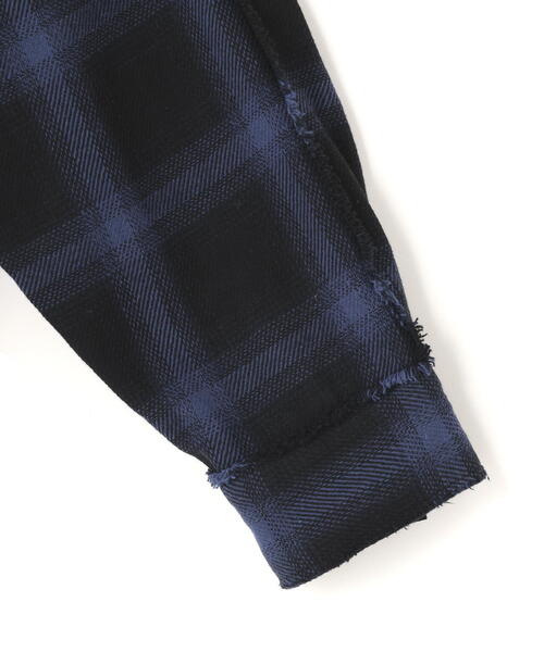 DANKE SCHON(ダンケシェーン)の「DankeSchon/ダンケシェーン/FLANNEL DAMAGE SHIRTS OMBRE(シャツ/ブラウス・レディース・ホワイト/ブルー/レッド・L)」の7枚目の写真