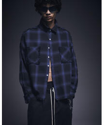 DANKE SCHON（ダンケシェーン）の「DankeSchon/ダンケシェーン/FLANNEL DAMAGE SHIRTS OMBRE（シャツ/ブラウス）」