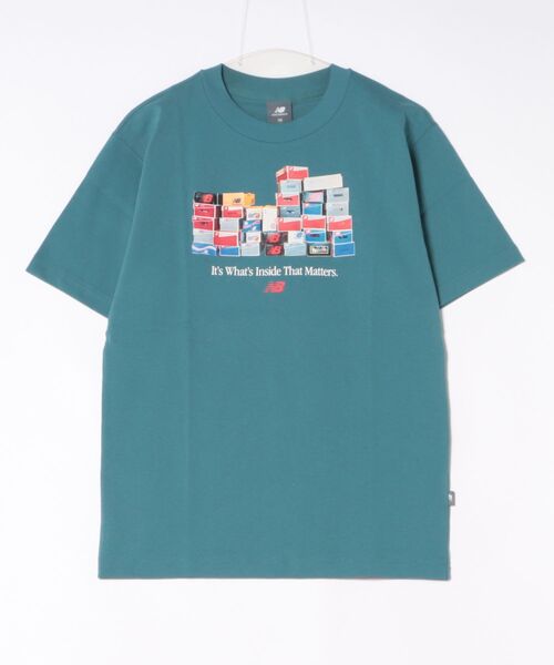 NEW BALANCE(ニューバランス)の「New Balance ニューバランス M ボックスT ショートスリーブ MT61H0DXAAZ AAZ(Tシャツ/カットソー・メンズ・グリーン・XX-LARGE/X-LARGE/LARGE/MEDIUM/SMALL)」の1枚目の写真