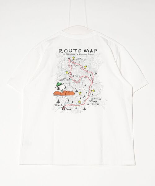 PEANUTS(ピーナッツ)の「ピーナッツ PEANUTS グラフィック半袖Tピーナッツ等高線MAP(Tシャツ/カットソー・メンズ・カーキ/ブラック/ブルー/ホワイト・S/M/L/LL/3L)」の6枚目の写真