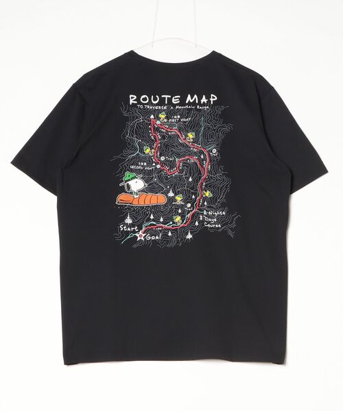 PEANUTS(ピーナッツ)の「ピーナッツ PEANUTS グラフィック半袖Tピーナッツ等高線MAP(Tシャツ/カットソー・メンズ・カーキ/ブラック/ブルー/ホワイト・S/M/L/LL/3L)」の7枚目の写真