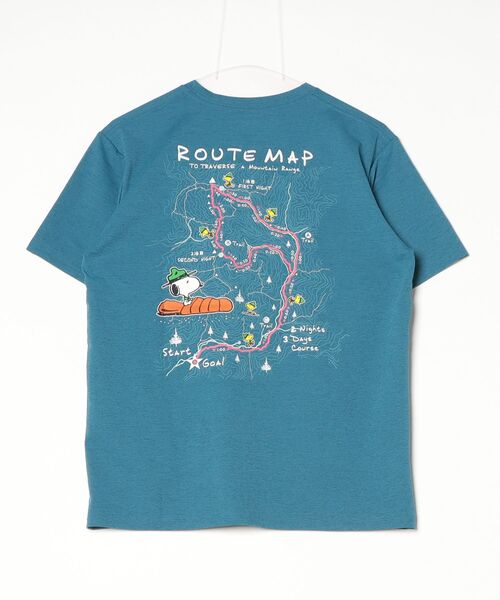 PEANUTS(ピーナッツ)の「ピーナッツ PEANUTS グラフィック半袖Tピーナッツ等高線MAP(Tシャツ/カットソー・メンズ・カーキ/ブラック/ブルー/ホワイト・S/M/L/LL/3L)」の8枚目の写真