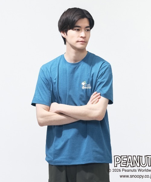 PEANUTS(ピーナッツ)の「ピーナッツ PEANUTS グラフィック半袖Tピーナッツ等高線MAP(Tシャツ/カットソー・メンズ・カーキ/ブラック/ブルー/ホワイト・S/M/L/LL/3L)」の4枚目の写真