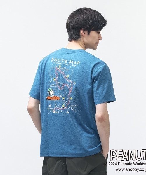 PEANUTS(ピーナッツ)の「ピーナッツ PEANUTS グラフィック半袖Tピーナッツ等高線MAP(Tシャツ/カットソー・メンズ・カーキ/ブラック/ブルー/ホワイト・S/M/L/LL/3L)」の17枚目の写真
