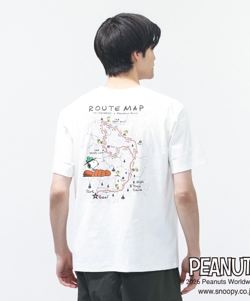 PEANUTS(ピーナッツ)の「ピーナッツ PEANUTS グラフィック半袖Tピーナッツ等高線MAP(Tシャツ/カットソー・メンズ・カーキ/ブラック/ブルー/ホワイト・S/M/L/LL/3L)」の10枚目の写真