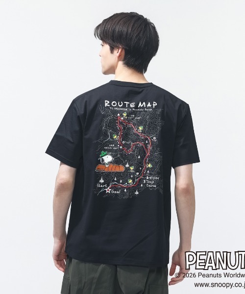 PEANUTS(ピーナッツ)の「ピーナッツ PEANUTS グラフィック半袖Tピーナッツ等高線MAP(Tシャツ/カットソー・メンズ・カーキ/ブラック/ブルー/ホワイト・S/M/L/LL/3L)」の11枚目の写真