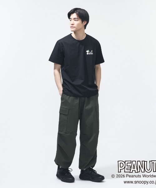 PEANUTS(ピーナッツ)の「ピーナッツ PEANUTS グラフィック半袖Tピーナッツ等高線MAP(Tシャツ/カットソー・メンズ・カーキ/ブラック/ブルー/ホワイト・S/M/L/LL/3L)」の12枚目の写真
