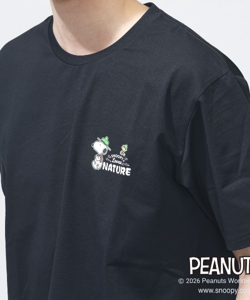 PEANUTS(ピーナッツ)の「ピーナッツ PEANUTS グラフィック半袖Tピーナッツ等高線MAP(Tシャツ/カットソー・メンズ・カーキ/ブラック/ブルー/ホワイト・S/M/L/LL/3L)」の13枚目の写真