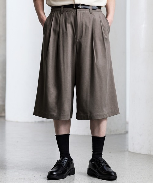 CLEL（クレイル）の「【CLEL】Summer Wool Blend Half Slacks Pants / サマーウールブレンド ハーフスラックスパンツ【セットアップ対応】（その他パンツ・メンズ・グレー/モカ/ブラック・L/M/S/XS）」の3枚目の写真