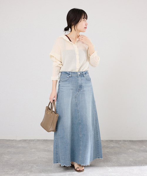 YANUK/ヤヌーク Flare Long Skirt スカート（デニムスカート）｜IENA