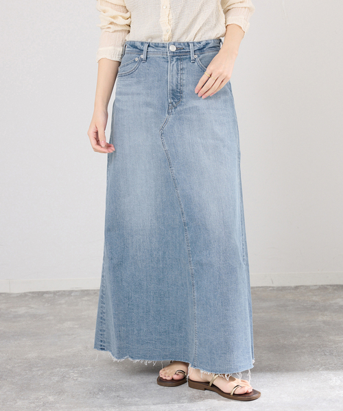 IENA（イエナ）の「YANUK/ヤヌーク Flare Long Skirt スカート（デニムスカート・レディース・ブルー・SMALL/MEDIUM/LARGE）」の6枚目の写真